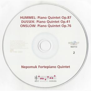 Download track Hummel - Quintet In E-Flat Minor Opus 87 - II Menuetto: Allegro Con Fuoco Nepomuk Fortepiano Quintet