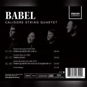 Download track String Quartet No. 9 In E-Flat Major, Op. 117- V. Allegro The Calidore String Quartet