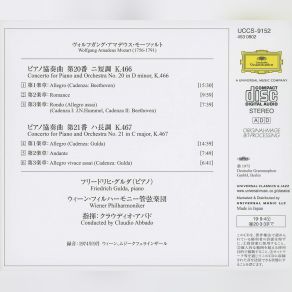 Download track Wolfgang Amadeus Mozart, Ludwig Van Beethoven: Piano Concerto No. 20 In D Minor, K. 466: I. Allegro (Cadenza By Beethoven, WoO 58, 1) Claudio Abbado, Friedrich Gulda, Wiener Philarmoniker