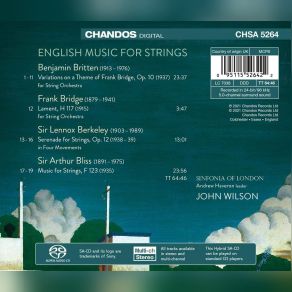 Download track Variations On A Theme Of Frank Bridge, Op. 10: Var. 7, Moto Perpetuo Sinfonia Of London, John Wilson