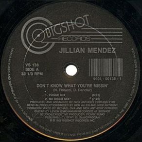 Download track Dont Know What Youre Missin (Nu Disco Mix) Jillian Mendez