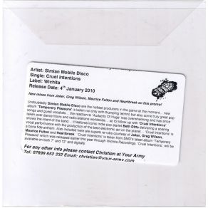 Download track Cruel Intentions (Maurice Fulton Remix) Simian Mobile Disco