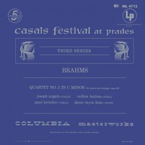 Download track Piano Quartet No. 3 In C Minor, Op. 60: II. Scherzo. Allegro Joseph Szigeti
