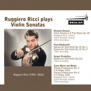 Download track Violin Sonata In E Flat Major, Op. 18 I. Allegro M A Non Troppo Ruggiero Ricci