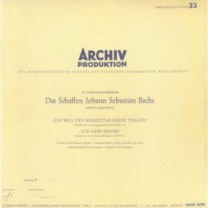 Download track Cantata 'Ich Habe Genug' BWV 82 - 3. Aria: Schlummert Ein, Ihr Matten Augen Johann Sebastian Bach