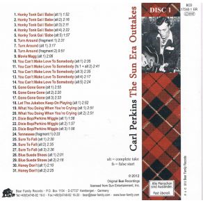 Download track You Can'T Make Love To Somebody (Alt. 3) Carl Perkins