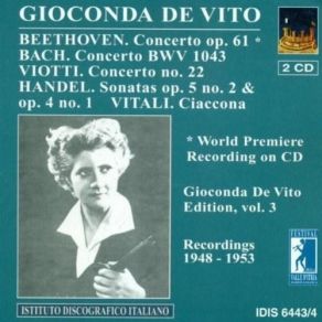Download track Handel - Sonata For Violin & Continuo Op. 4 No. 1 - 1. Adagio Gioconda De VitoGeorge Malcolm